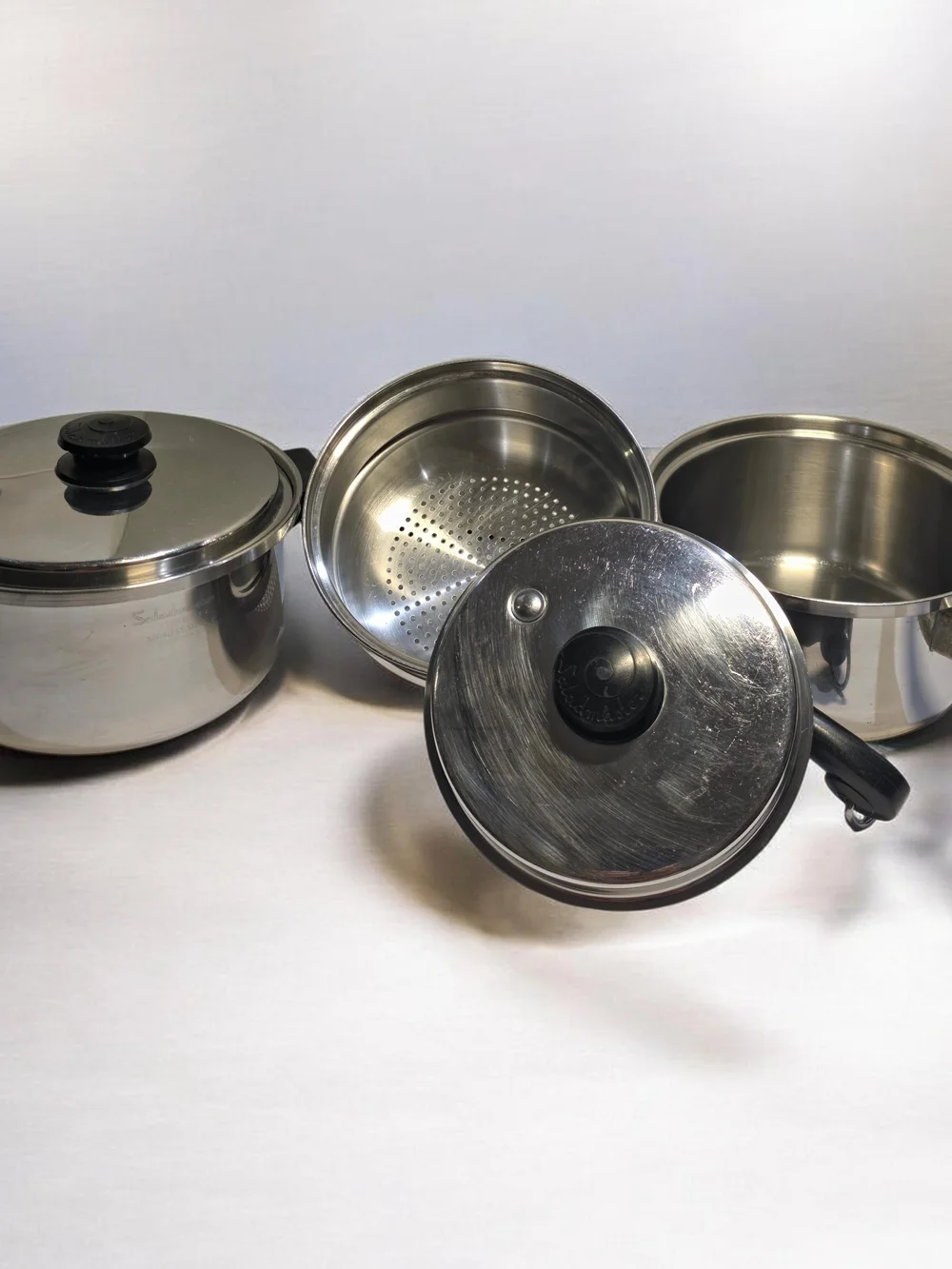 Vintage Saladmaster T304S Surgical Stainless Steel Cookware Set - 5pc Lot